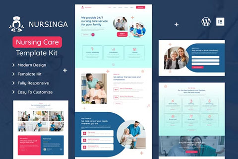 Nursinga – Nursing Home Care & Medical Elementor Template Kit