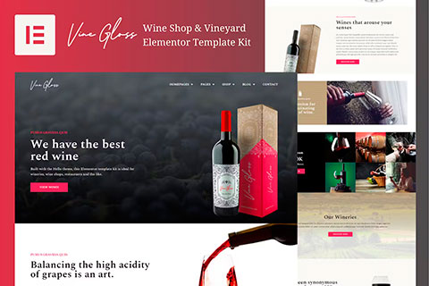 Vine Gloss – Wine Shop & Vineyard Elementor Template Kit